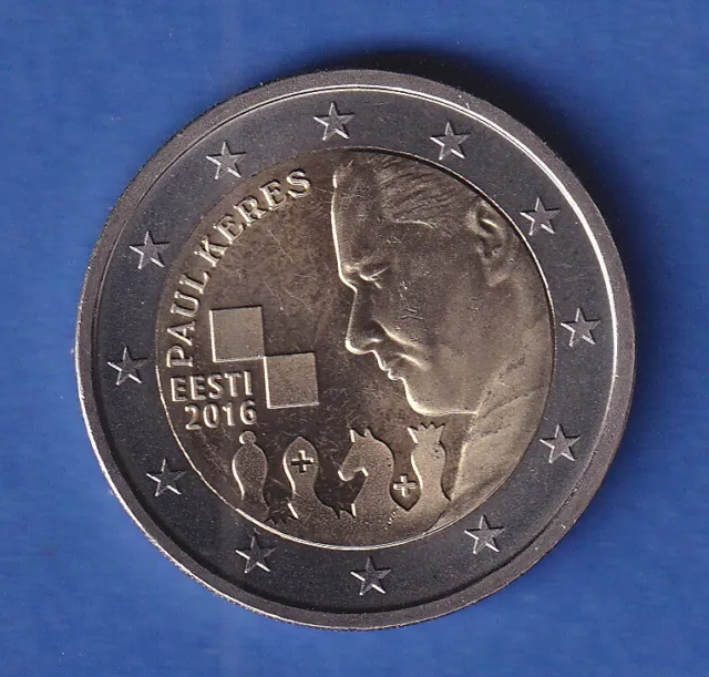 Estland 2016 2-Euro-Sondermünze Paul Keres bankfr. unzirk.