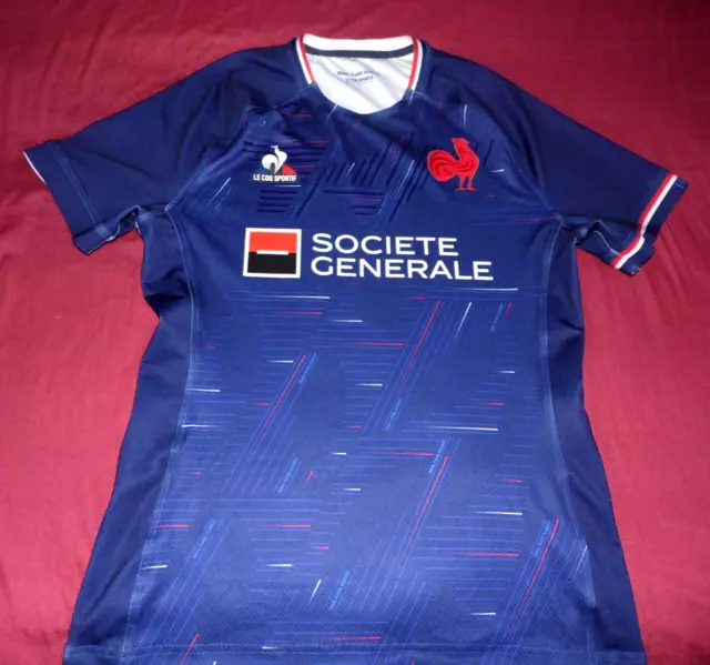 Maillot De Rugby De L'Equipe De France Sevens Saisons 2023/2024 Taille L Neuf