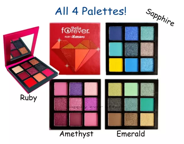 BELLA FOREVER Eyeshadow Palette- All 4 Palettes! Shimmer & Matte *US SELLER*