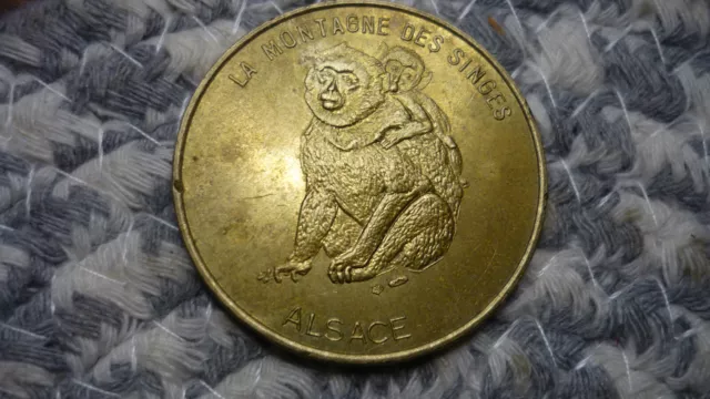 Jeton touristique "La montagne des singes" Kintzheim Monnaie de Paris 1998