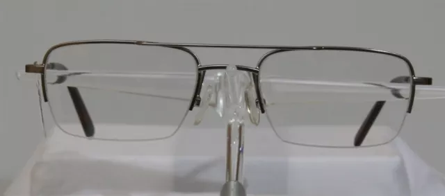 ZWEI 2001-005 Silber Brille Brillengestell Damen Herren HalbRand Metall NEU