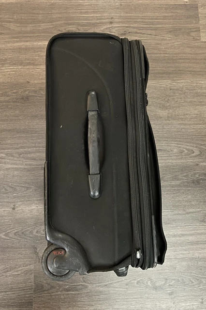 TUMI ALPHA Black Nylon Wheeled Carry-on Suitcase Business 22922DH Expandable 15