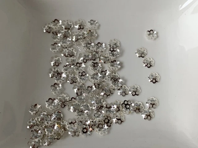 100 200 500 filigrane Perlkappen Perlenkappen 6 mm silber Spacer Schmuck basteln