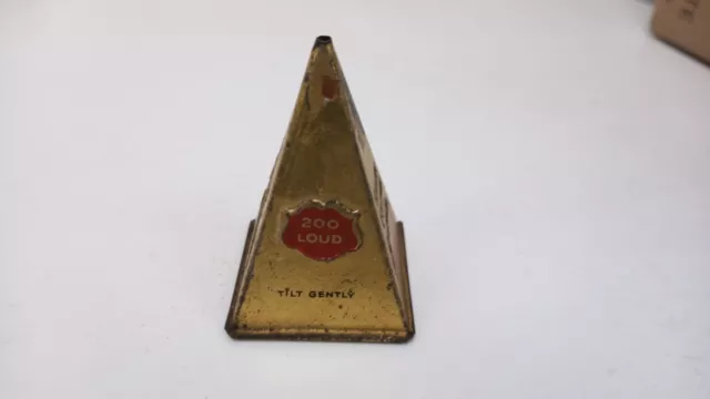 Old Antique Tin Box Sign Advert Gramophone Record Needle Tin Golden Pyramid