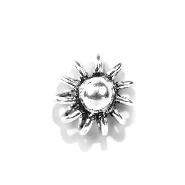 925 Reines Silber Oxidiert Schöne Blumenmuster Nase Nadel Für Damen & Mädchen