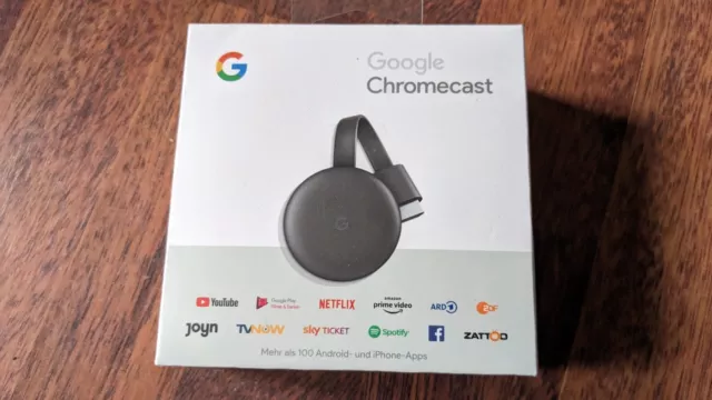 Google Chromecast (3rd Generation) HDMI Streaming Stick - Schwarz (GA00439-DE)