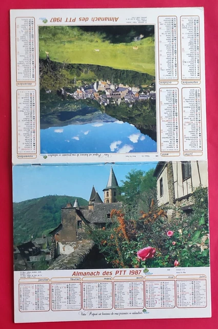ancien almanach calendrier de la poste PTT lot vintage