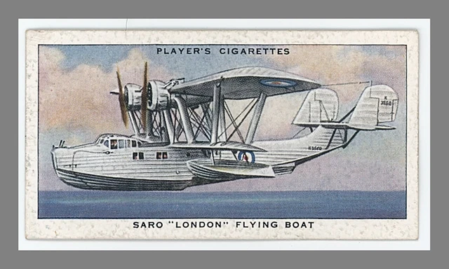 Players Cigarettes Royal Air Force London Flying Boat John Player Sons