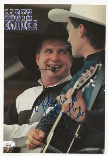 Garth Brooks REAL hand SIGNED Mag Pinup Photo #2 JSA COA Autographed