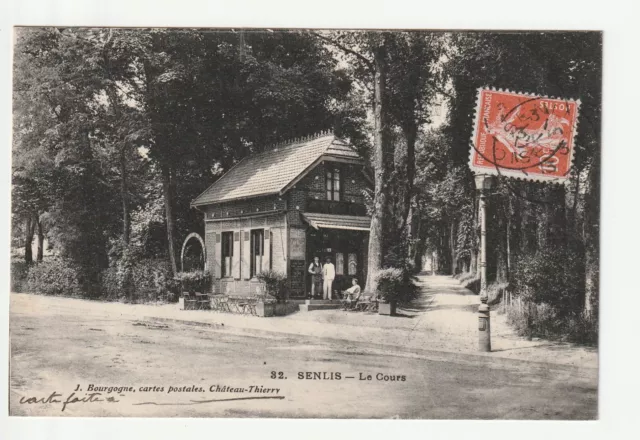 SENLIS - Oise - CPA 60 - course view - Coffee Buvette