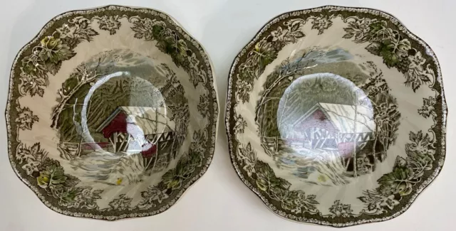 Johnson Bros The Friendly Village 6.25” -2 Bowls The Covered Bridge England READ