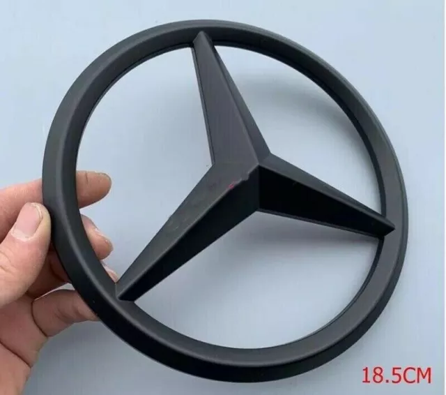 Front Grille Emblem Star Badge for A C E CLA GLK GL ML Matte Black 18.5CM