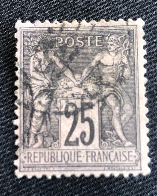 Photo Contractuelle Timbre France Type Sage Oblitere  N° 91