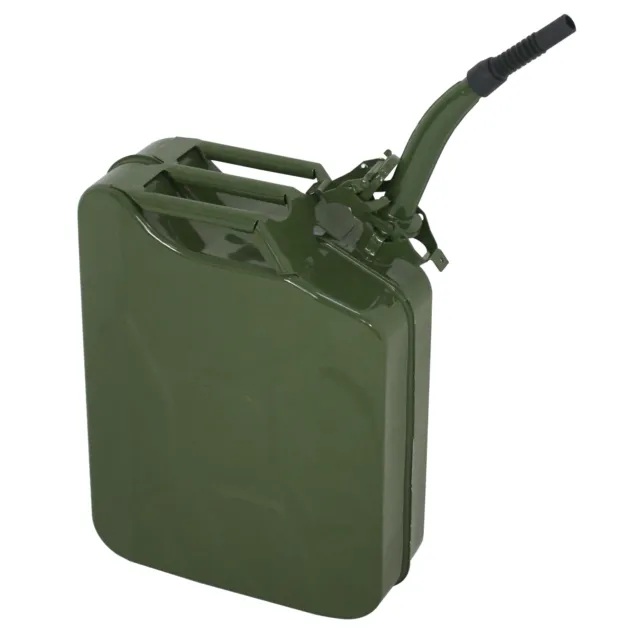 4pc 5 Gallon Jerry Can oil Steel Green Military Army Backup 20L Storage Tank 2