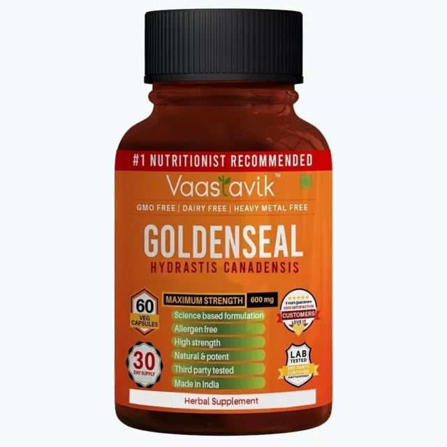 VK Goldenseal Root 600 mg 60 Vegetarian Capsules