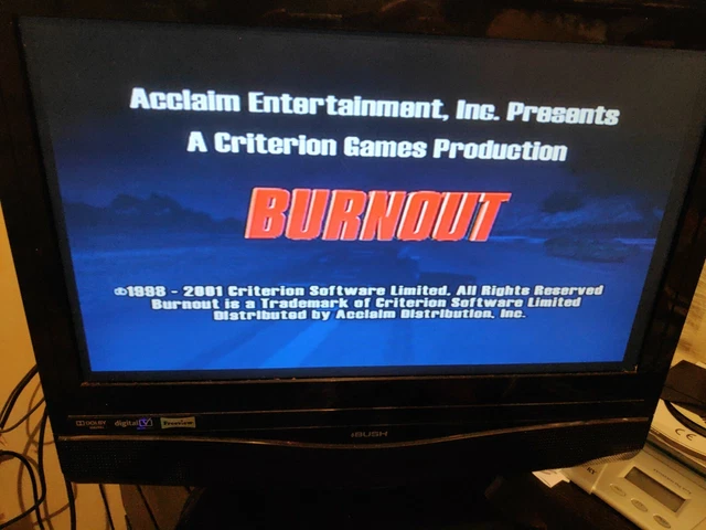 BURNOUT 1 ORIGINAL PLAYSTATION 2 PS2 Black Label Racing Game PAL Complete