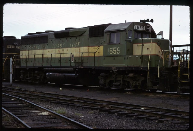 Original Rail Slide - SCL Seaboard Coast Line 1559 Atlanta GA 9-1974 ex SAL 644
