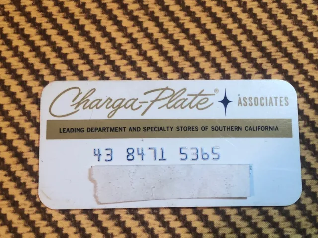 Vintage Credit Card Department Store CHARGA PLATE