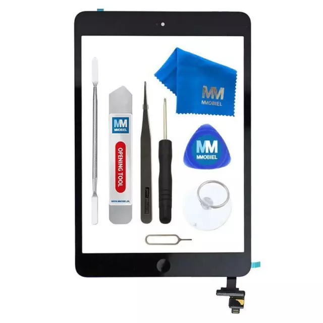 Digitizer für iPad Mini 1 / 2 SCHWARZ 7.9 inch Display Glas + IC Chip + Werkzeug