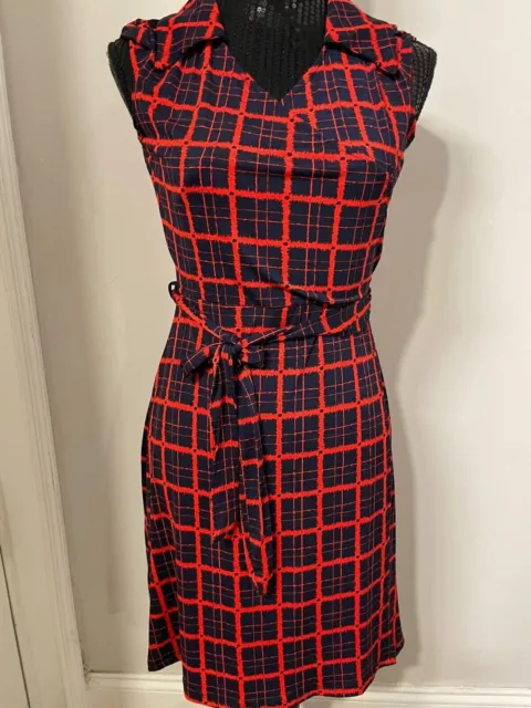 Gilli Dress Sleeveless Plaid Red M Women's #A3