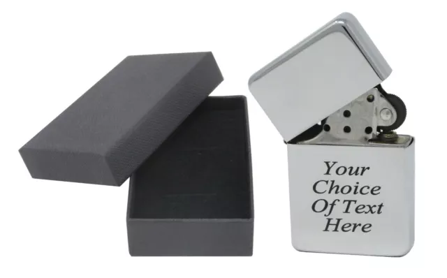 Personalised Engraved Gift Lighter Anniversary Birthday Present With Gift Box