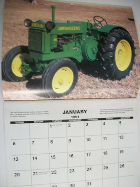 JOHN DEERE 1991  GREEN MAGAZINE Two Cylinder Tractor Calendar