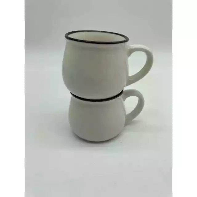 Robert Stanley Black and White Coffee Mug Cup 6x4.25x4.25 With