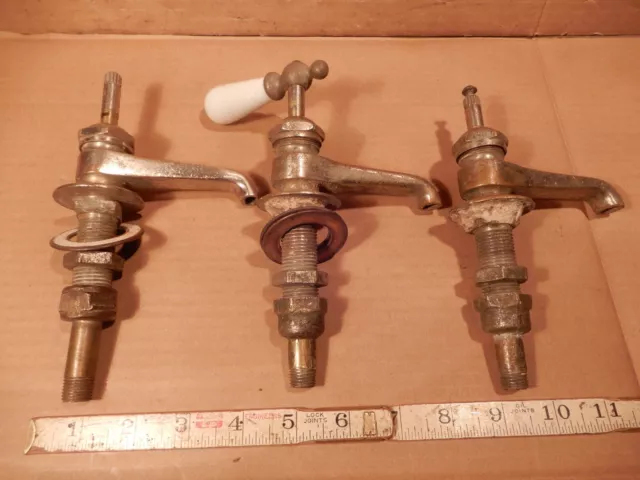 vintage faucets antique sink shutoff valves w/ faucet lot brass plumbing fixture