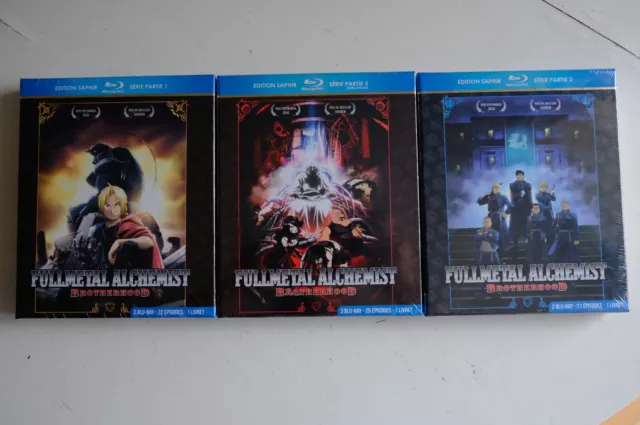 Fullmetal Alchemist : Brotherhood Blu-ray Edition Saphir ( Partie 1,2,3) NEUF