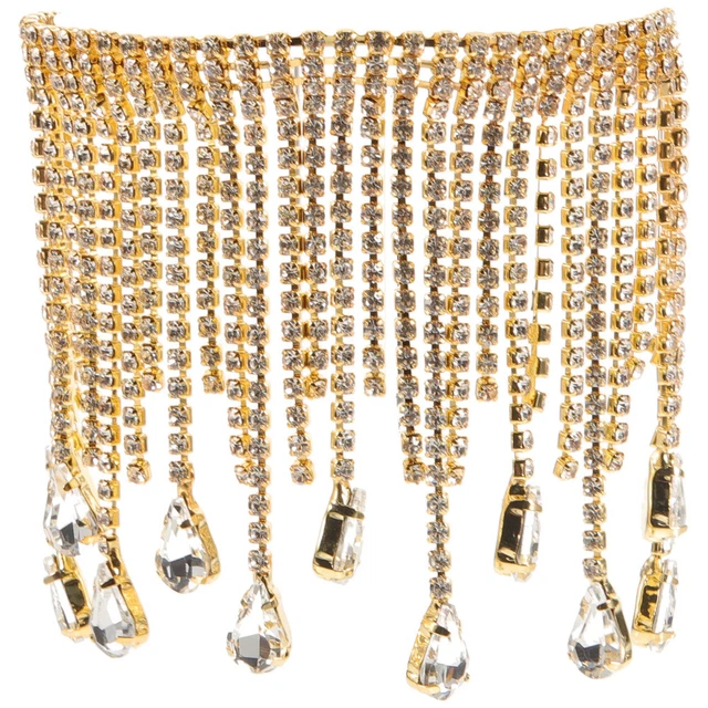 Diamond Chain Rhinestone Tassel Trim Fringe Crystal Delicate Manual