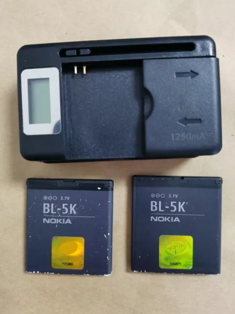 BL-5K  + LCD Charger for Nokia  N85 N86 8MP N87 2610S 701 Oro X7 C7-00