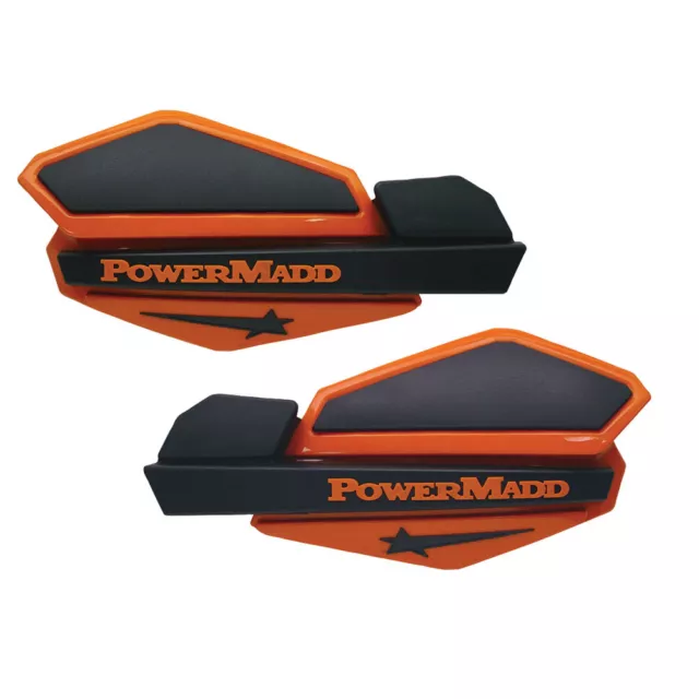 PowerMadd Star Series Handguards with ATV/MX Mount Kit Orange/Black 34205, 34252