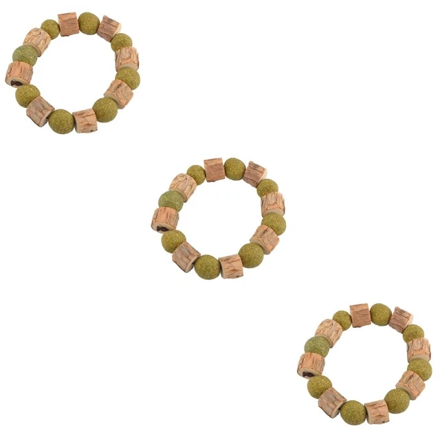 3 piezas Juguetes hierba gatera Vid plateada Gato Juguete Gato Masticar Juguete Hierba gatera Collar Limpieza Dientes
