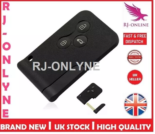 NEW Fits FOR Renault Megane Scenic 3 button Key Card Shell/Case + Blade A84
