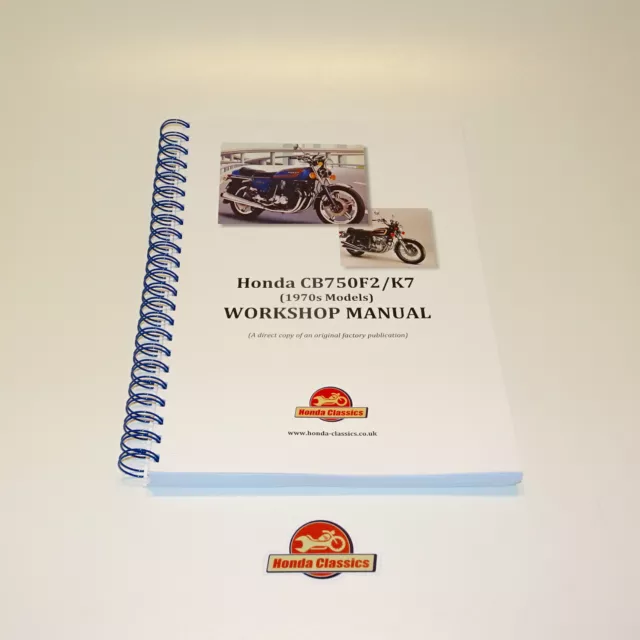 Honda CB750F2 CB750K7 Fabbrica Officina Shop Manuale Libro Riproduzione HWM045