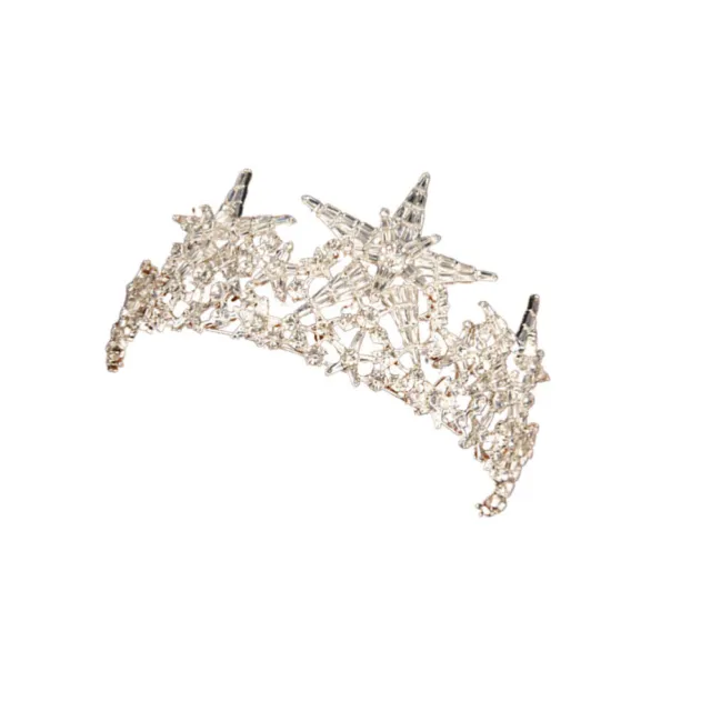 Corona in cristallo Star Bridal elegante decorazione capelli festa per capelli