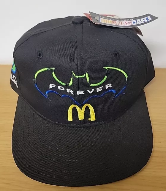 Nascar McDonalds Bill Elliott #94 Batman 1995 Forever AJD Baseball Hat Cap NEW!