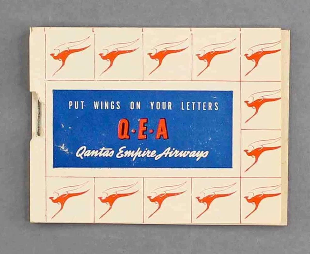 QANTAS EMPIRE AIRWAYS Vintage Airline Airmail Etiquette Labels Booklet