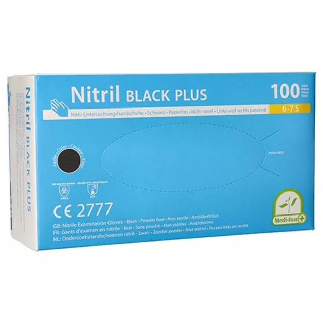 PAPSTAR 93017 Nitrilhandschuhe BLACK PLUS Medi-Inn® puderfrei Gr. S - 100er Pack