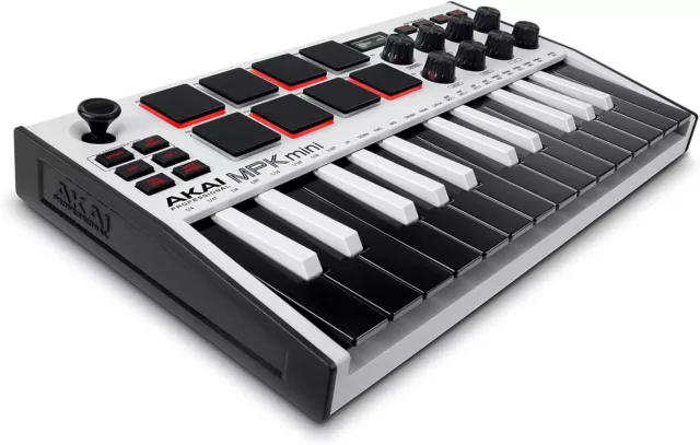 AKAI Professional MPK MK3 25Tasten USB MIDI Keyboard Weiß USB-Kabel fehlt DEFEKT