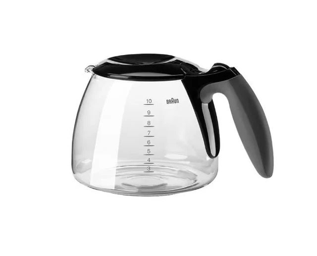 BRAUN Ersatzkanne für CafeHouse Kaffeemaschine BRSC012 10 Tassen Schwarz