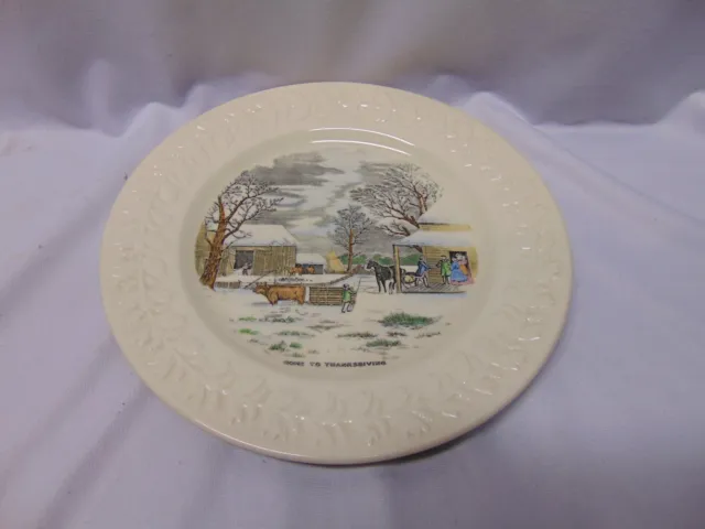 Adams N Currier Home To Thanksgiving Engravings Collector Plate England 10"