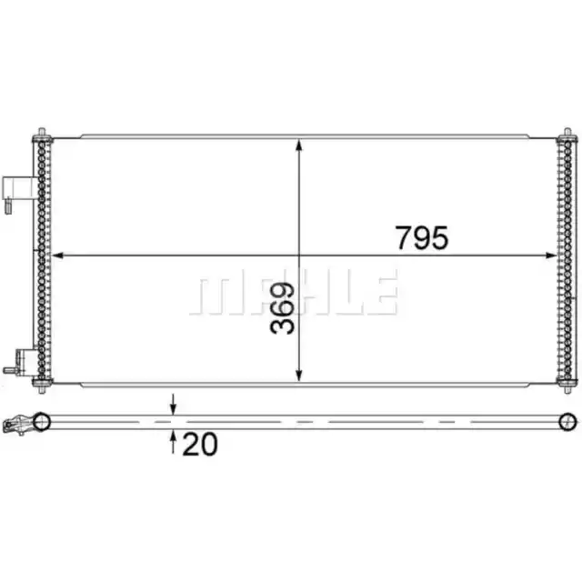 Kondensator Klimaanlage MAHLE AC 689 000S für Ford Transit Connect