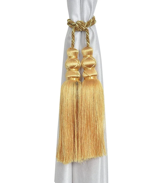 Beautiful Tassel Rope Curtain Holders TieBacks for Home decor Copper Set of 6