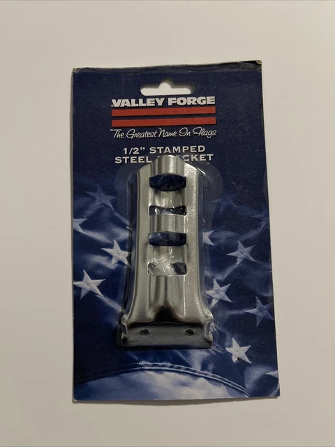 New SB1-1 VALLEY FORGE 1/2" Stamped Steel Flag Pole Bracket w/ Screws Flagpole