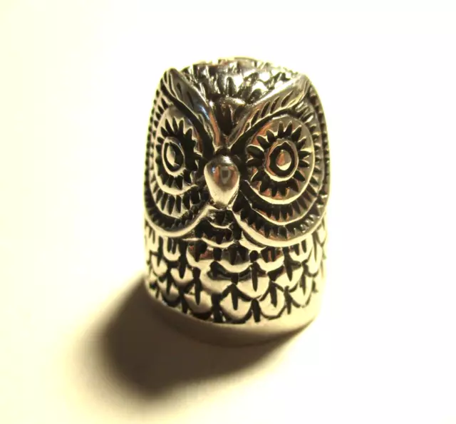 Sterling Silver Stunning Owl Thimble Shipton & Co Rrp Was £95 !!!! Christmas !