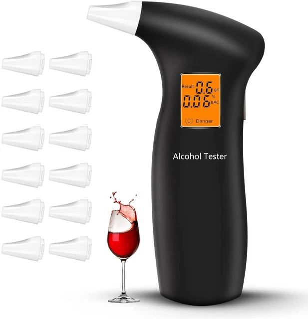 Police LCD Digital Breath Alcohol Analyzer Tester Breathalyzer Test Detector UK