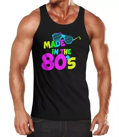 Herren Tanktop Geburtstag Made in the 80's Retro Eighties Achtziger Geschenk