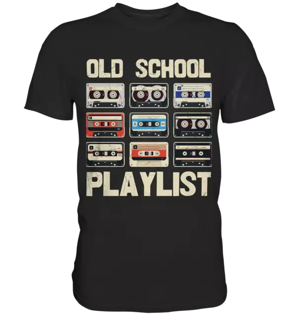 Herren 80er 90er Jahre Retro Old School Mixtape Kassette lustiger Spruch T-Shirt