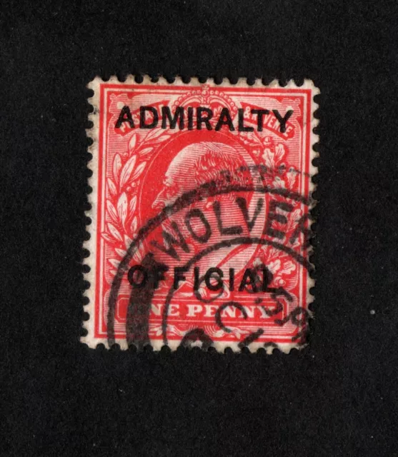 gb admiralty official stamps KEVII 1d Wolverhampton cds ref A873